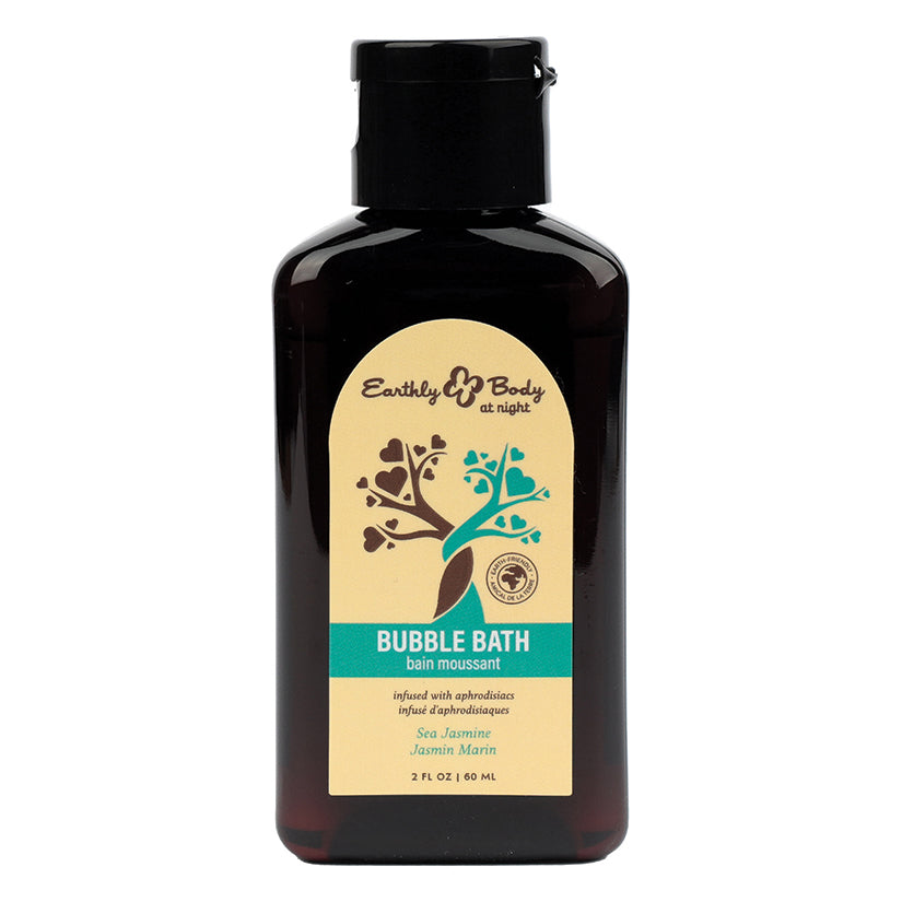 Earthly Body Aphrodisiac Bubble Bath Sea Jasmine 2 oz front bottle view
