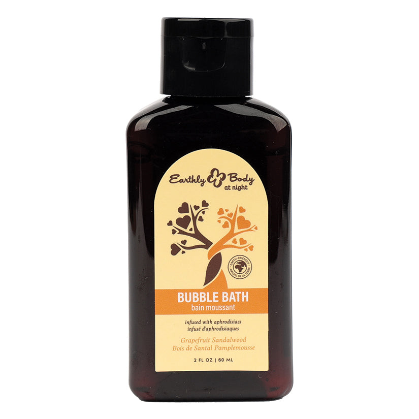 Earthly Body Aphrodisiac Bubble Bath Ylang Ylang Lavender 2 oz front bottle view