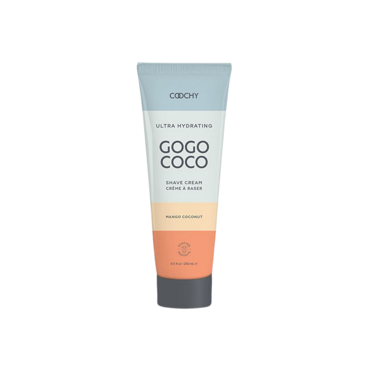 “Coochy Ultra Hydrating Shave Cream GoGo Coco – 8.5 oz bottle – Mango Coconut scent”