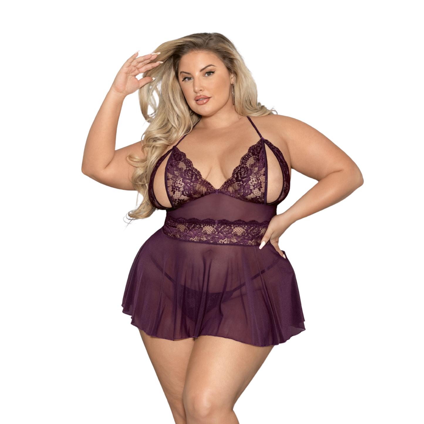 Shorty Halter Babydoll Set