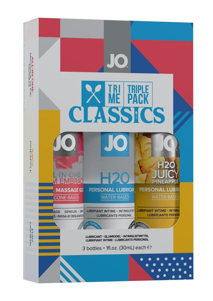 JO Tri-Me Classics – Lubricant & Massage Minis