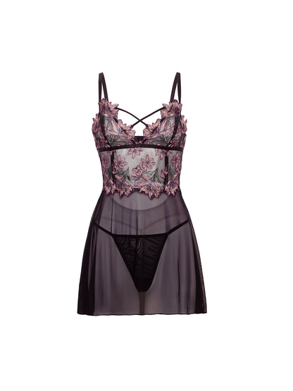 Adela Floral Sheer Babydoll