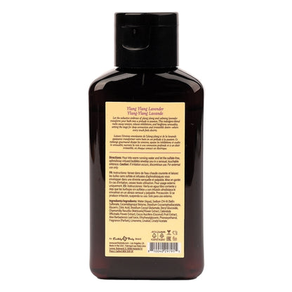 Earthly Body Aphrodisiac Bubble Bath Ylang Ylang Lavender 2 oz back label view