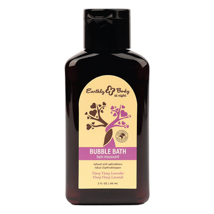 Earthly Body Aphrodisiac Bubble Bath Ylang Ylang Lavender 2 oz front bottle view