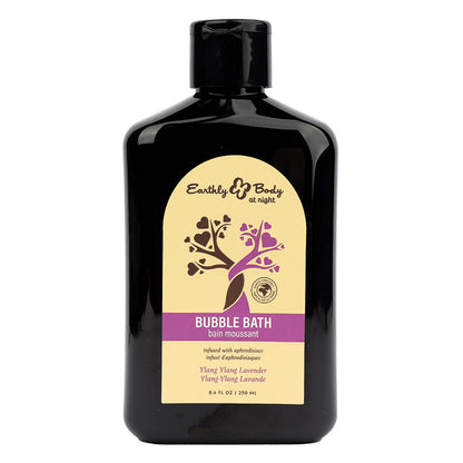 Earthly Body Aphrodisiac Bubble Bath Ylang Ylang Lavender 8.4 oz front bottle view