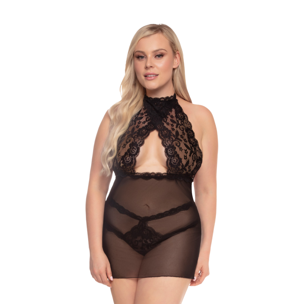 Halter Babydoll with Strappy G-String