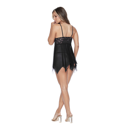Handkerchief Lace & Mesh Babydoll