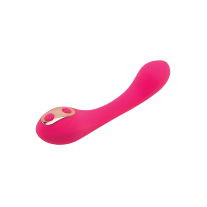 Bendable G-spot vibrator ergonomic handle design
