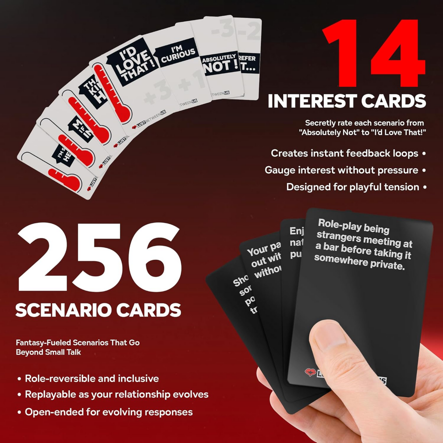 Lust Between Us – Flirty “Rate & Reveal” Couples Card Game