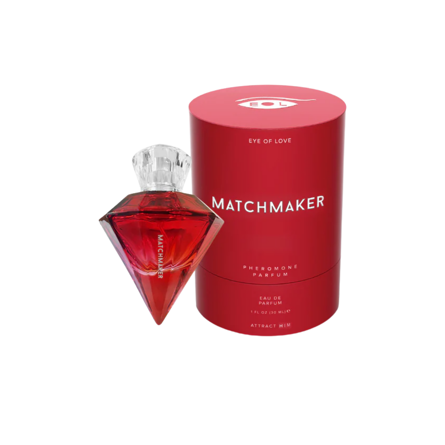 “Red Diamond masculine pheromone perfume in ruby diamond bottle”