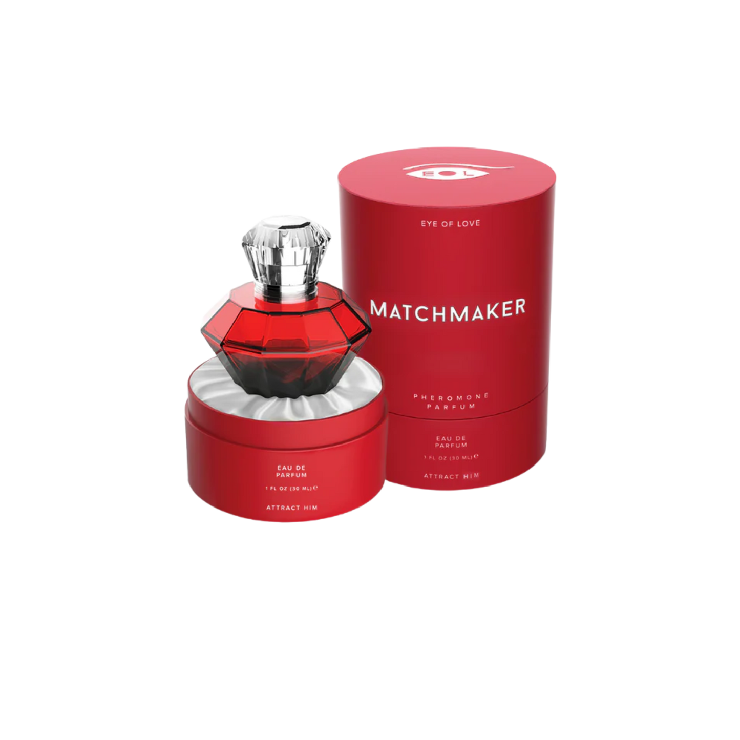 “Red Diamond masculine pheromone perfume in ruby diamond bottle”