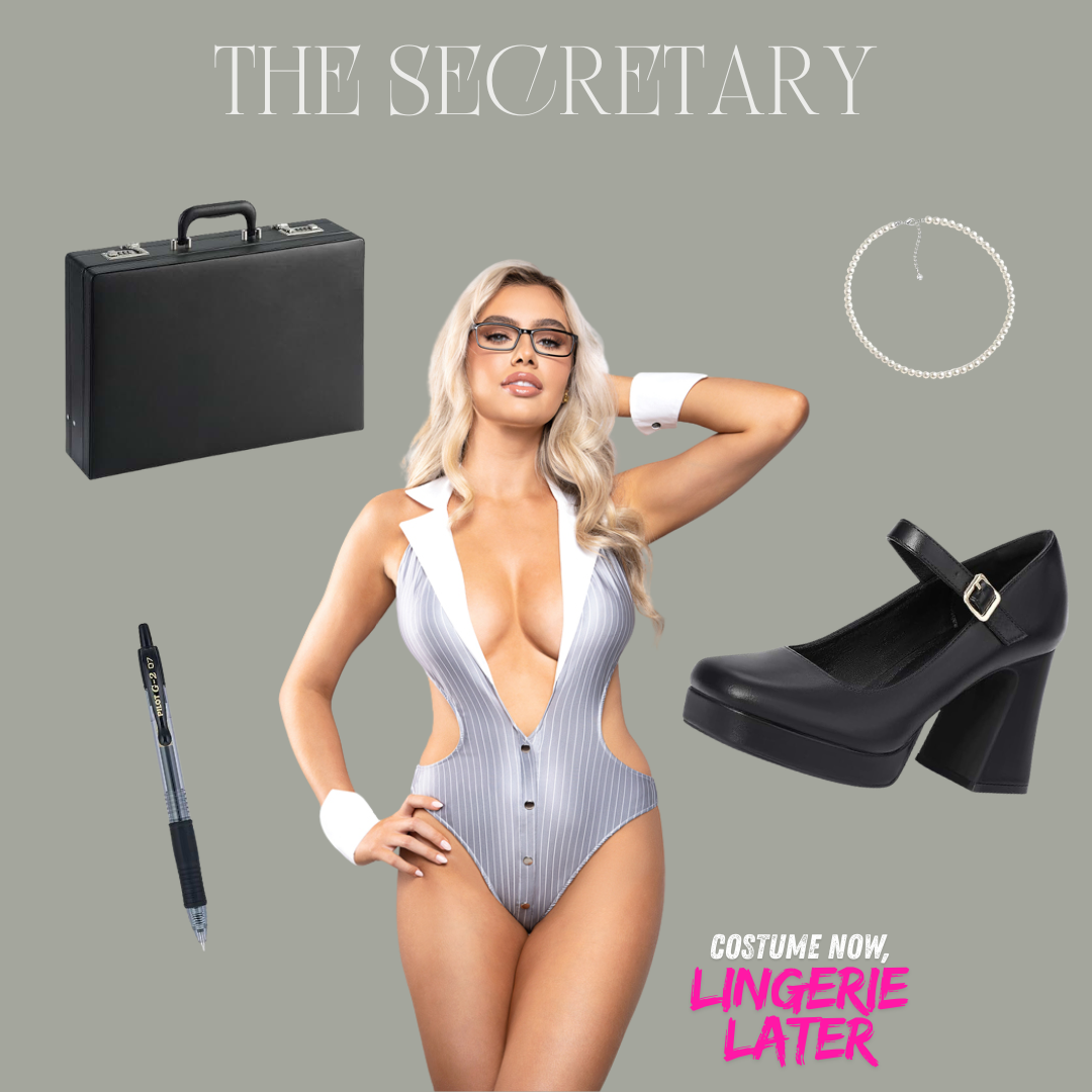Internal Affairs secretary costume styling inspiration with coordinating accessories